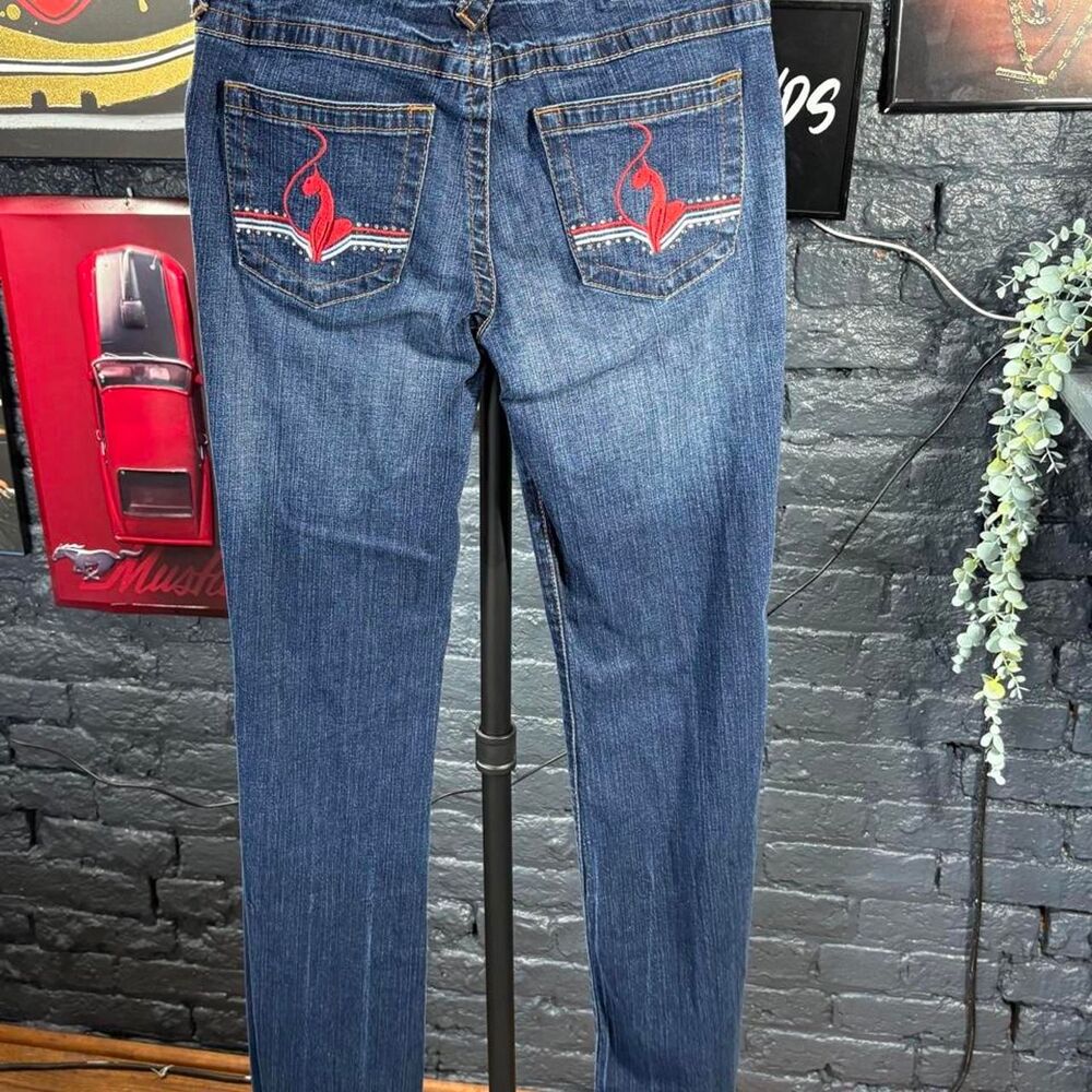 Y2K CORE Baby Phat Embroidered Bootcut Jeans – Size 7